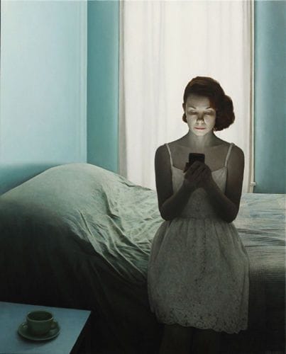 Artwork Title: Woman with Cell Phone