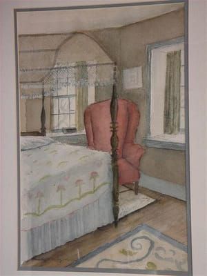 Artwork Title: Master Bedroom at Ring Farm, Chadds Ford