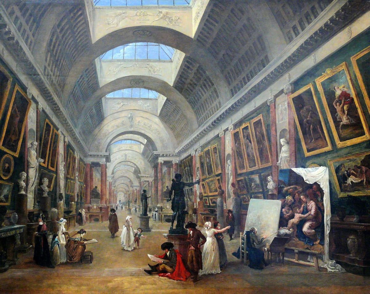 Artwork Title: design for the Grand Gallery of the Louvre Museum in Paris