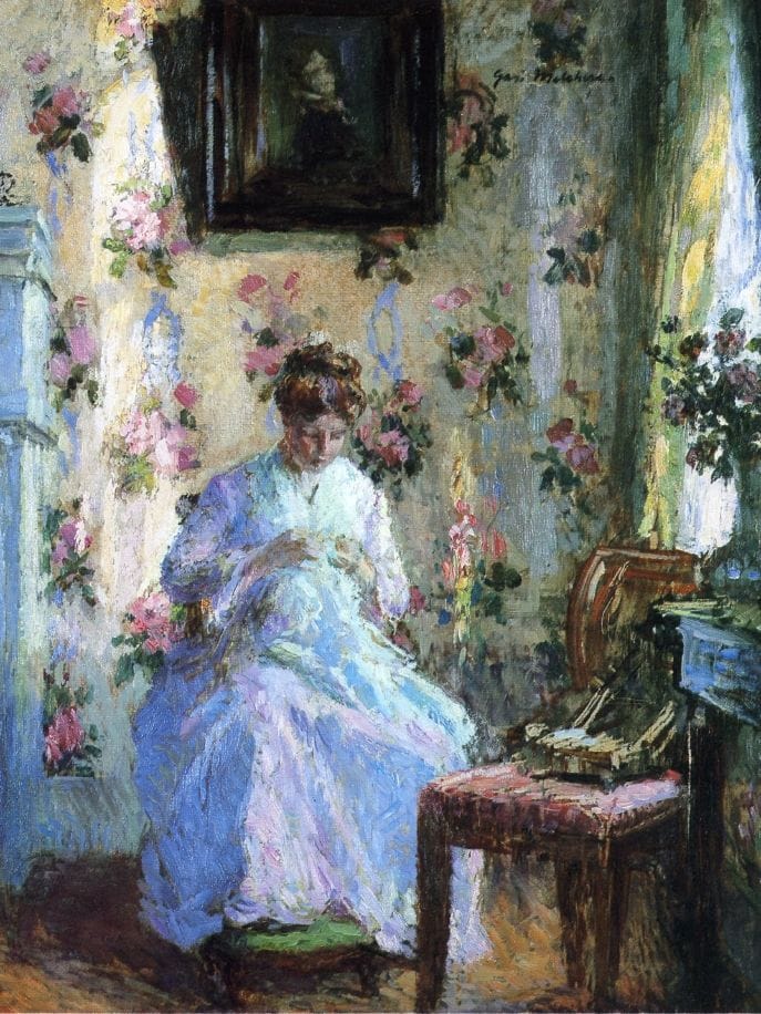 Artwork Title: Woman Sewing