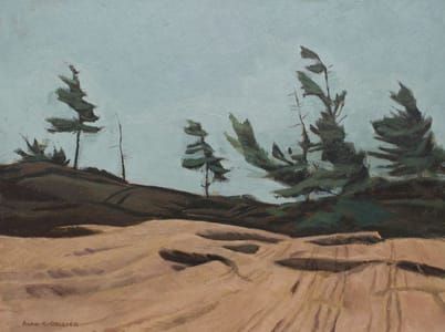 Artwork Title: Bartram Rocks and Pines