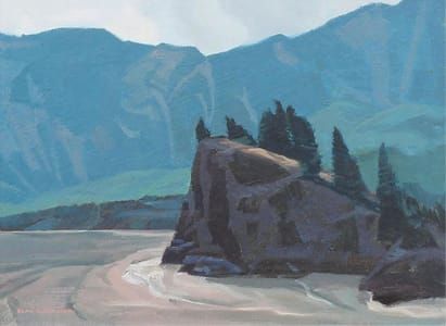 Artwork Title: Lady Franklin Rock, Fraser River B.C