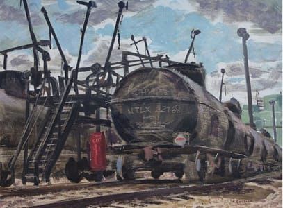 Artwork Title: Tank Car Loading Rack, Imperial Oil Edmonton