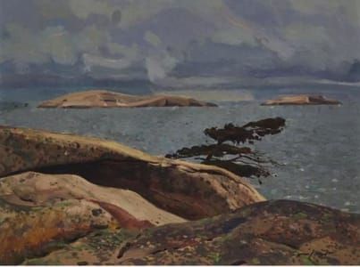 Artwork Title: Approaching Storm (Midway Island, Georgian Bay)