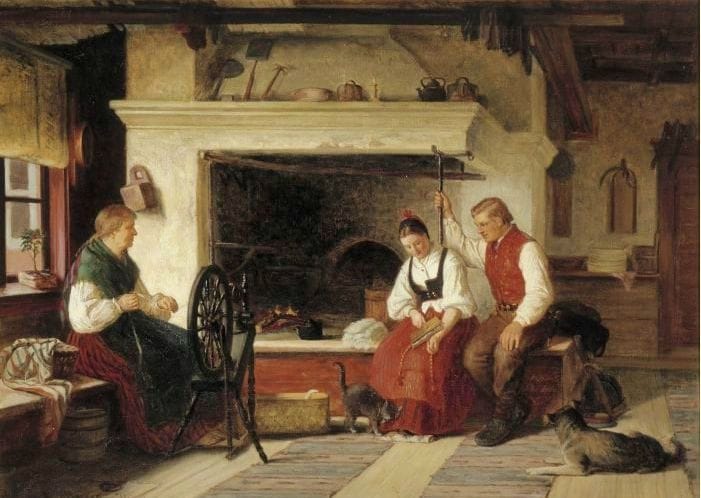 Artwork Title: Family by the Hearth
