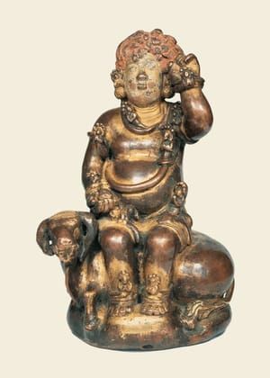Artwork Title: Male figure seated on a cow/ Avalokiteśvara
