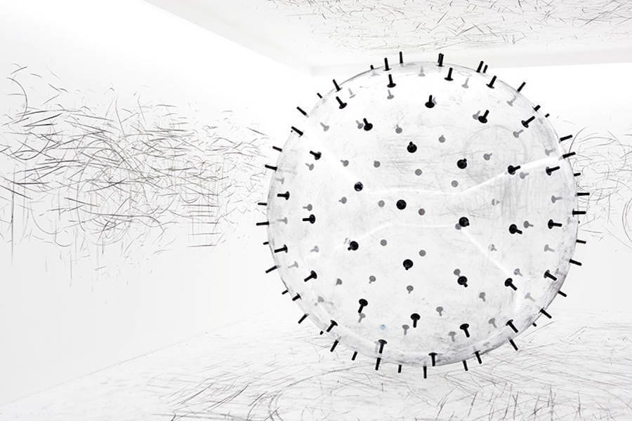 Artwork Title: ADA, an analog interactive installation, post-digital art-making machine, and kinetic sculpture