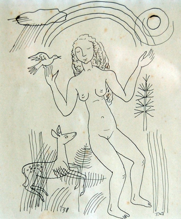 Artwork Title: Female Nude (Akkie Vermeulen, wife of the artist)