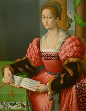 Artwork Title: Portrait of a Woman with a Book of Music