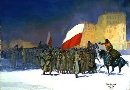 Artwork Title: Czechoslovakian Army Entering Vladivostok, Siberia, in 1918