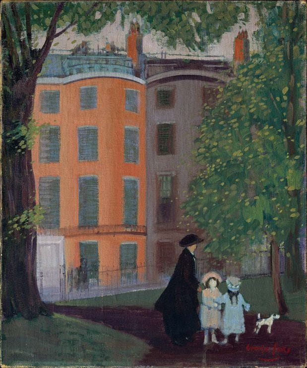 Artwork Title: View of Beacon Street from Boston Common