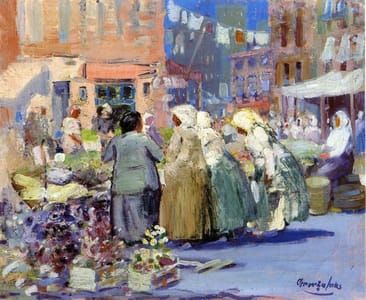 Artwork Title: Spring Morning, Houston and Division Streets, New York