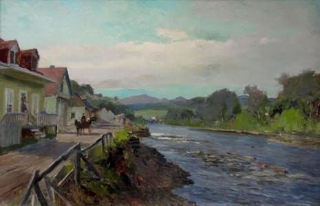 Artwork Title: Town By the River
