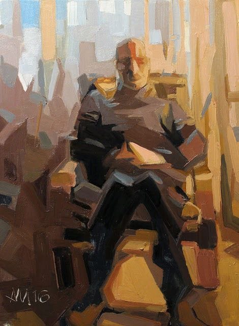 Artwork Title: декоративный портрет мужчины, сидящего в кресле (Man Sitting in a Chair)