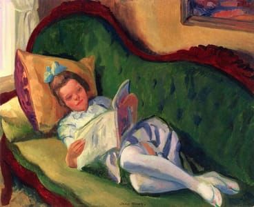 Artwork Title: Young Girl Reading, Gloucester,