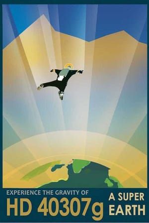 Artwork Title: NASA Retro Space Travel Illustrated Poster - Gravity HD 40307g