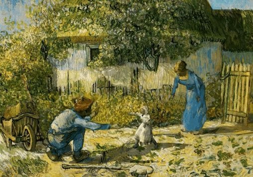 Artwork Title: First Steps, After Millet by Van Gogh