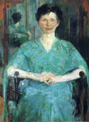 Artwork Title: Woman in a Blue Dress