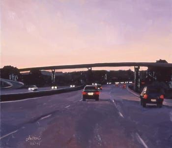 Artwork Title: Sun Just Down, And Overpass,     February