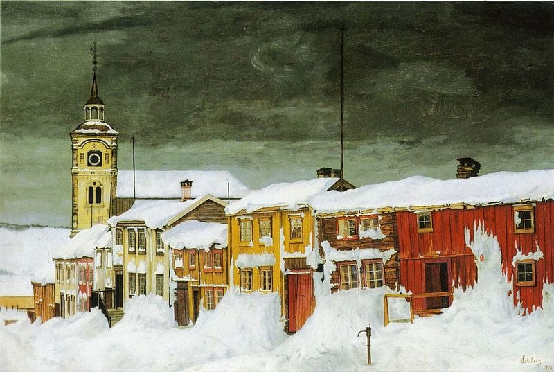 Artwork Title: After the Snowstorm, Roros Sidestreet