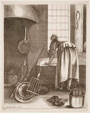 Artwork Title: Woman Cleaning Dishes about 1648–1650