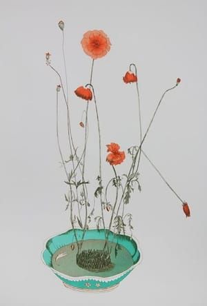Artwork Title: Poppies in Oriental Bowl