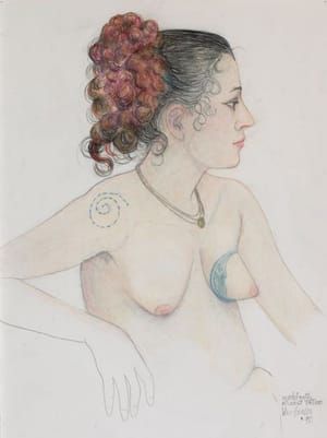 Artwork Title: Model with Breast Tattoo