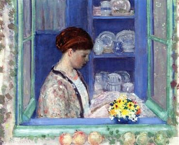 Artwork Title: Sadie in the Window (also known as Mrs. Frieseke at the Kitchen Window)