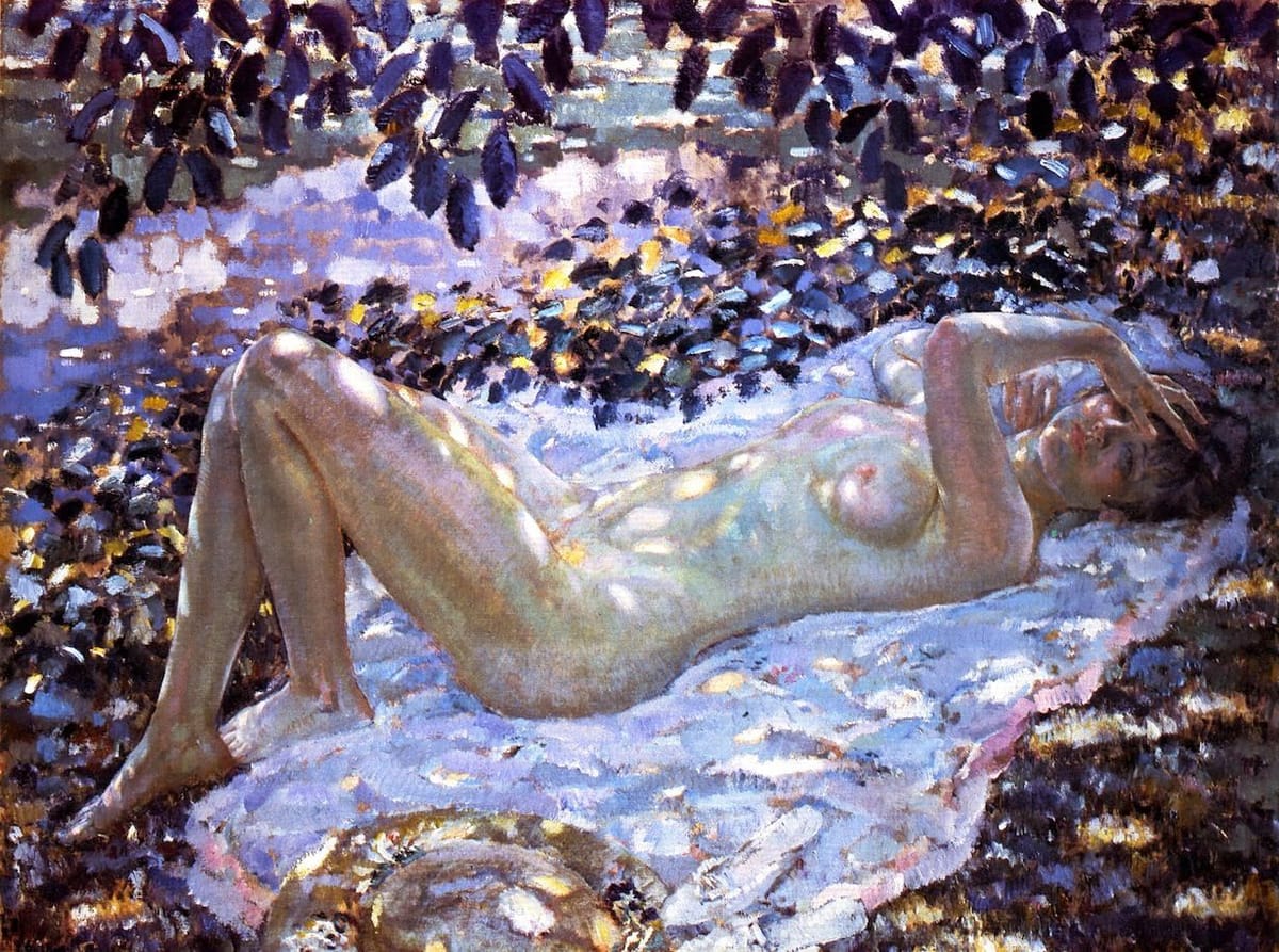 Artwork Title: Nude in Dappled Shade