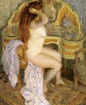 Artwork Title: Nude Seated at Her Dressing Table Frederick)