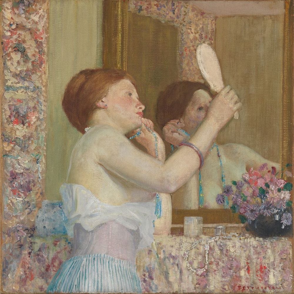 Artwork Title: Woman with a Mirror