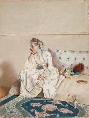 Artwork Title: Portrait of the artist’s wife, Marie Fargues, in Turkish dress