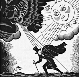 Artwork Title: The Wind and the Sun (from Aesop’s Fables)