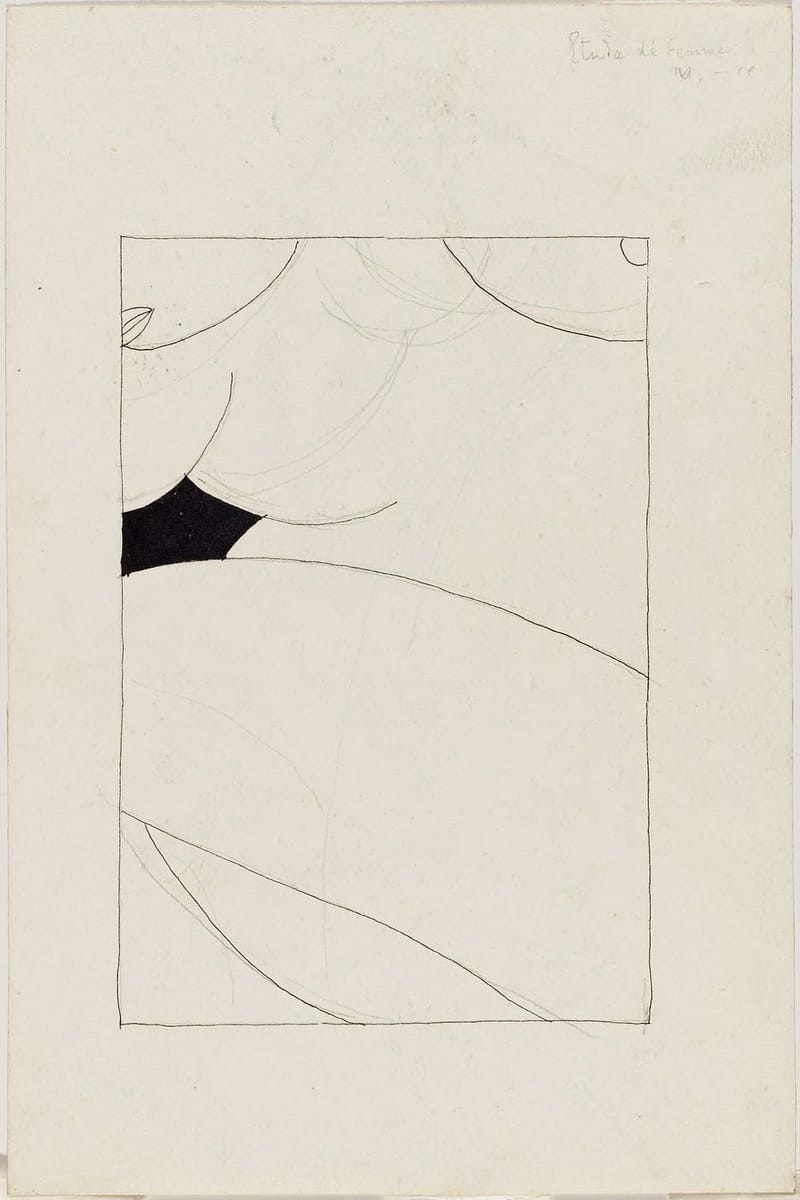 Artwork Title: Portrait of Mrs. Onchi (front); Etude dé Femme (back)