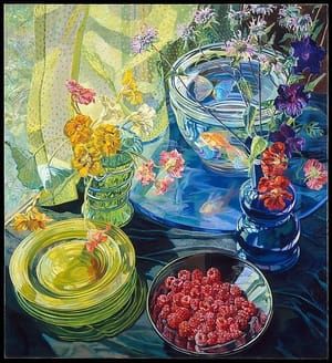 Artwork Title: Raspberries and Goldfish