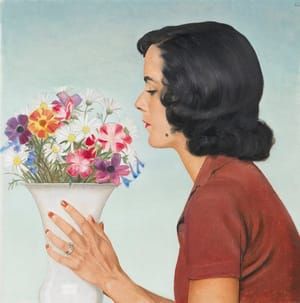 Artwork Title: The Bouquet or Mrs. Gilbert Kahn (nee Heliker)