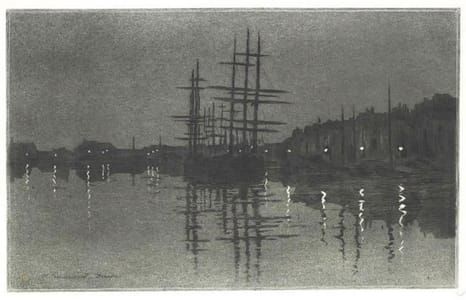 Artwork Title: Port of Dieppe at Night