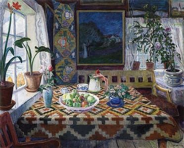 Artwork Title: Interior Still Life: Living Room at Sandalstrand