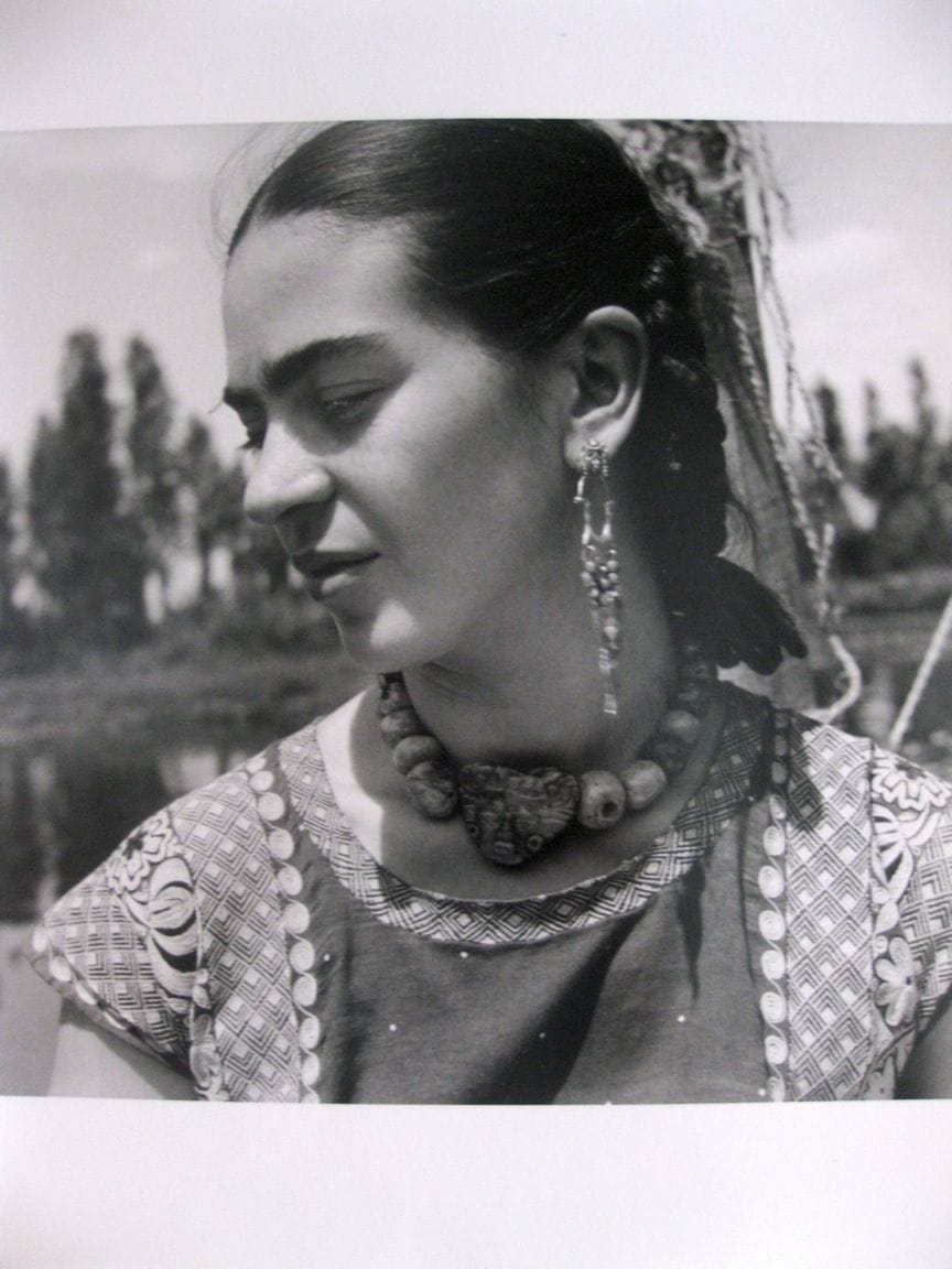 Artwork Title: Portrait of Frida Kahlo on the boat at Xochimilco - Mexico