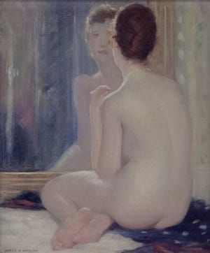 Artwork Title: Nude Reflected in a Mirror