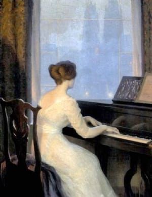 Artwork Title: Girl Playing Piano