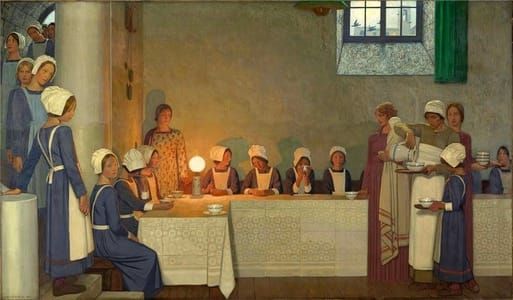 Artwork Title: Orphan Girls Entering the Refectory of a Hospital