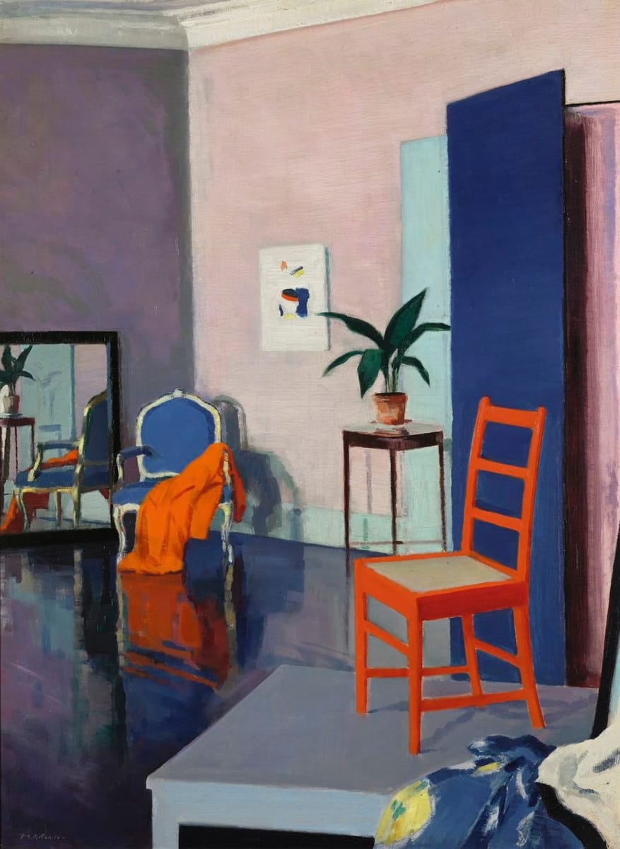 Artwork Title: Interior, The Red Chair