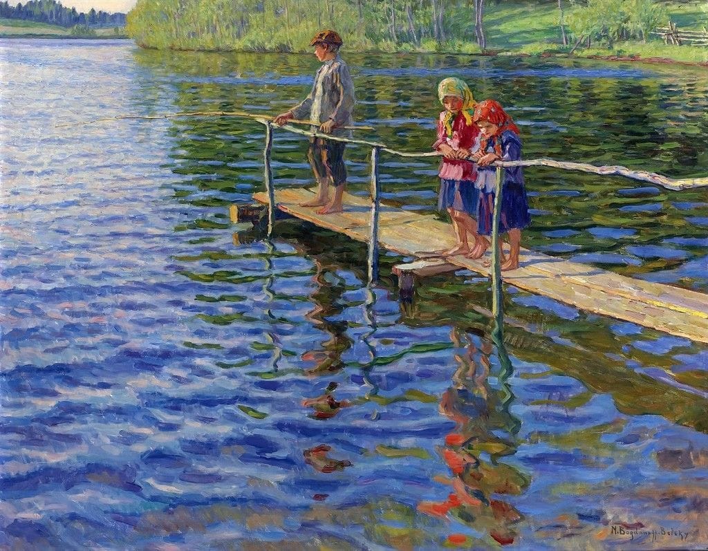 Artwork Title: Рыбалка на реке Частная коллекция  (Fishing on the River)