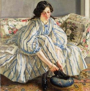 Artwork Title: Tying Her Shoe