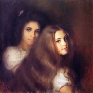 Artwork Title: Portrait of Elizabeth and Carmen Pinschof