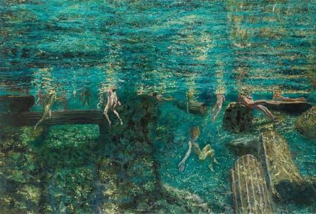 Artwork Title: Underwater swimmers, ancient pool II