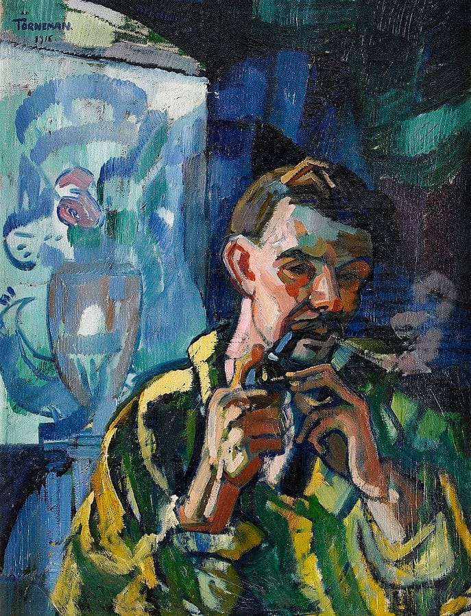 Artwork Title: Self Portrait With Pipe