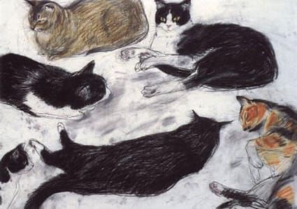 Artwork Title: Studies of Cats