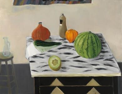Artwork Title: Watermelon and Squash on Marbletop